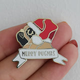 PRE-ORDER  Merry Pugmas Enamel Pin  - Hoobynoo - Personalised Pet Tags and Gifts