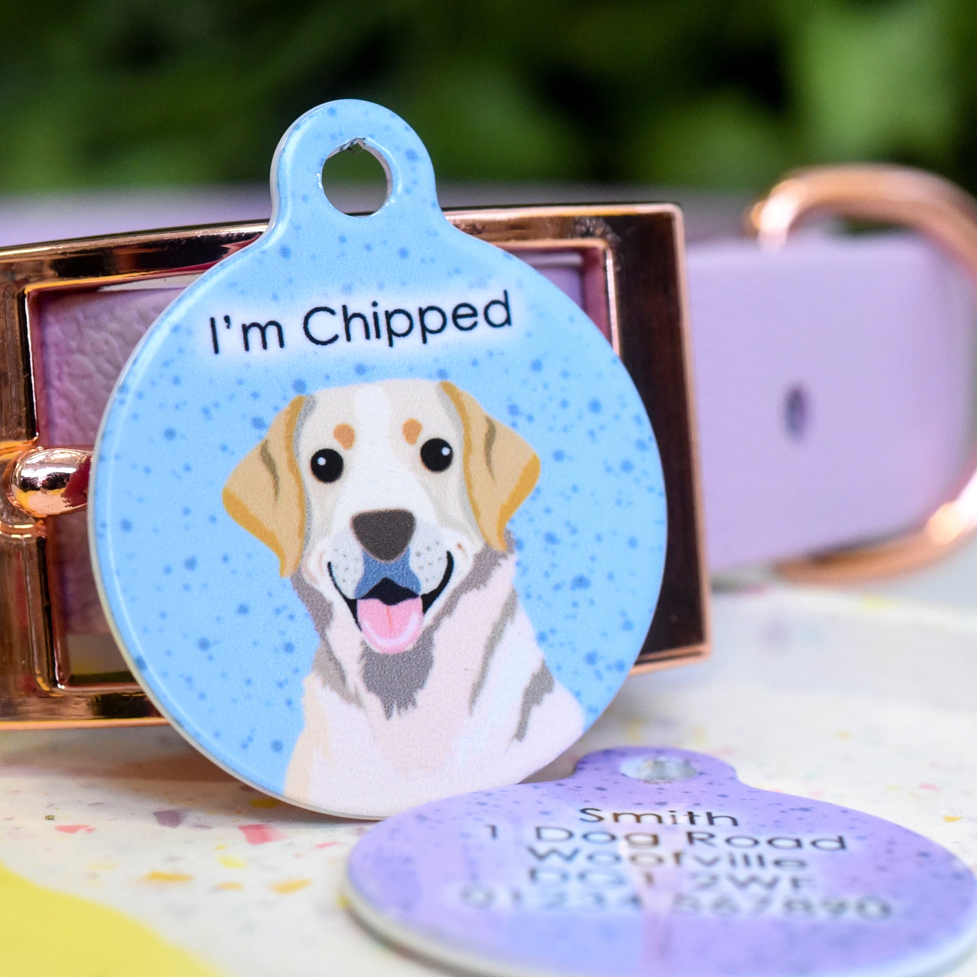 Personalised Labrador Dog Tag - Speckled