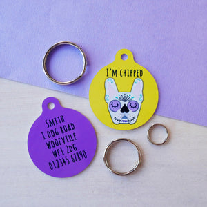 Personalised Dog ID Tag - Day of the Dog  - Hoobynoo - Personalised Pet Tags and Gifts