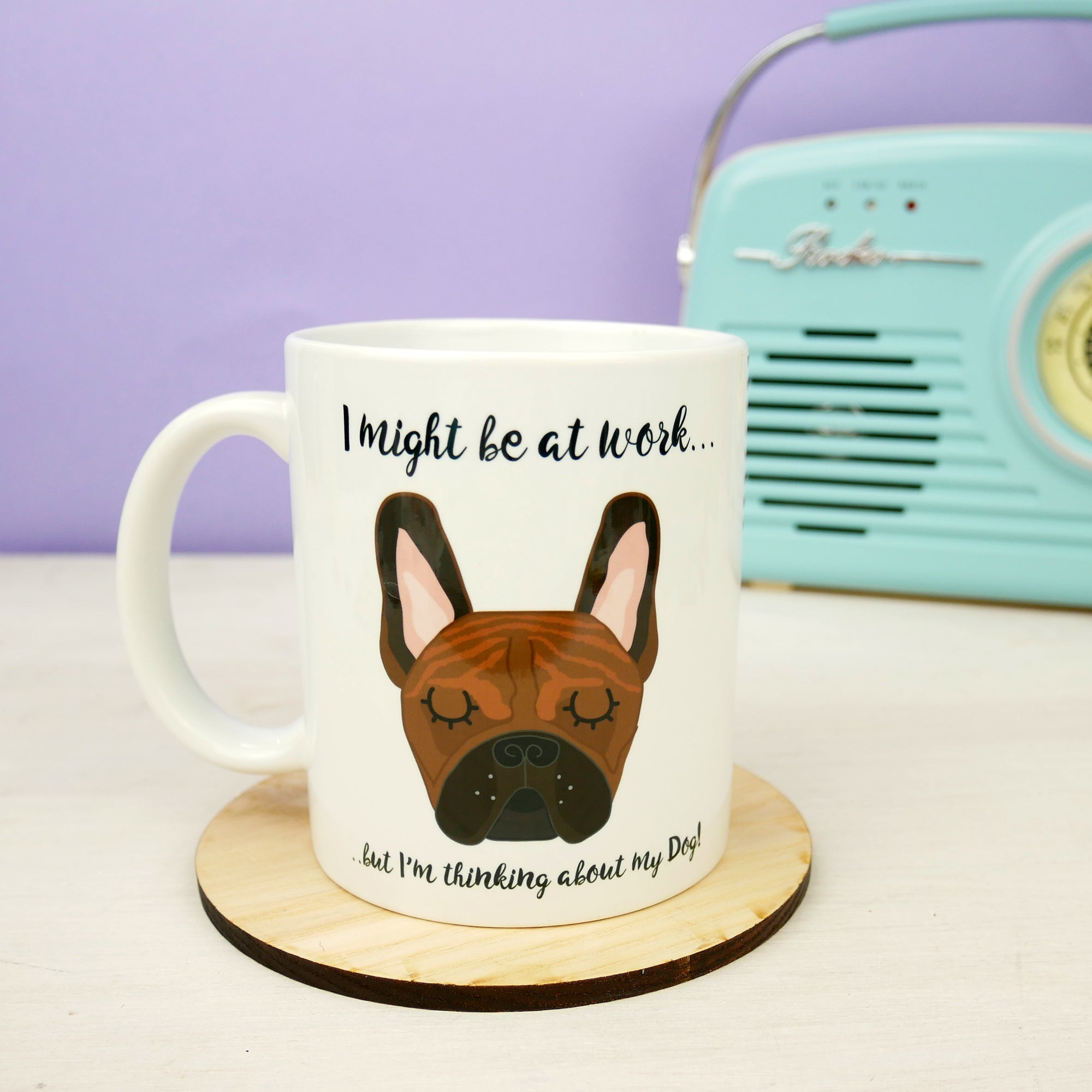 Thinking of My Dog Mug - French Bulldog  - Hoobynoo - Personalised Pet Tags and Gifts