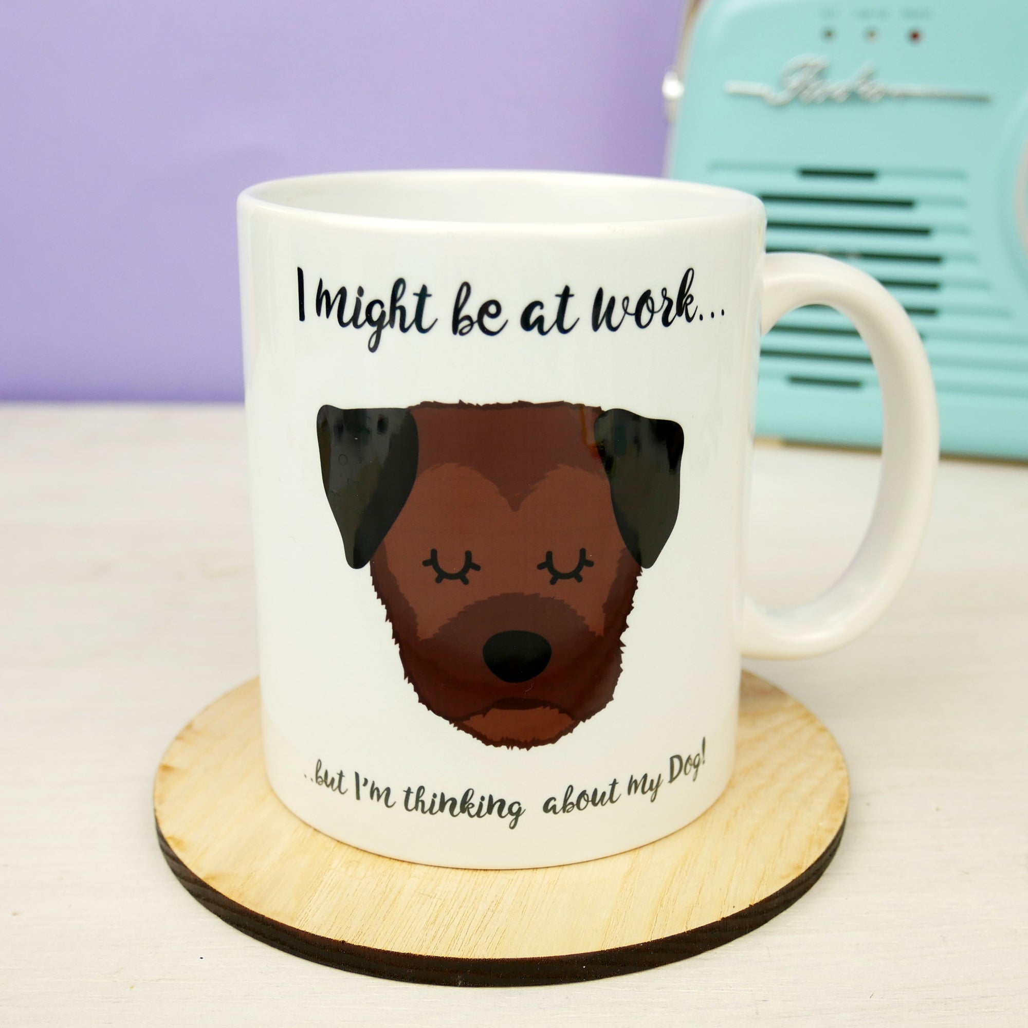 Thinking of My Dog Mug - Border Terrier  - Hoobynoo - Personalised Pet Tags and Gifts