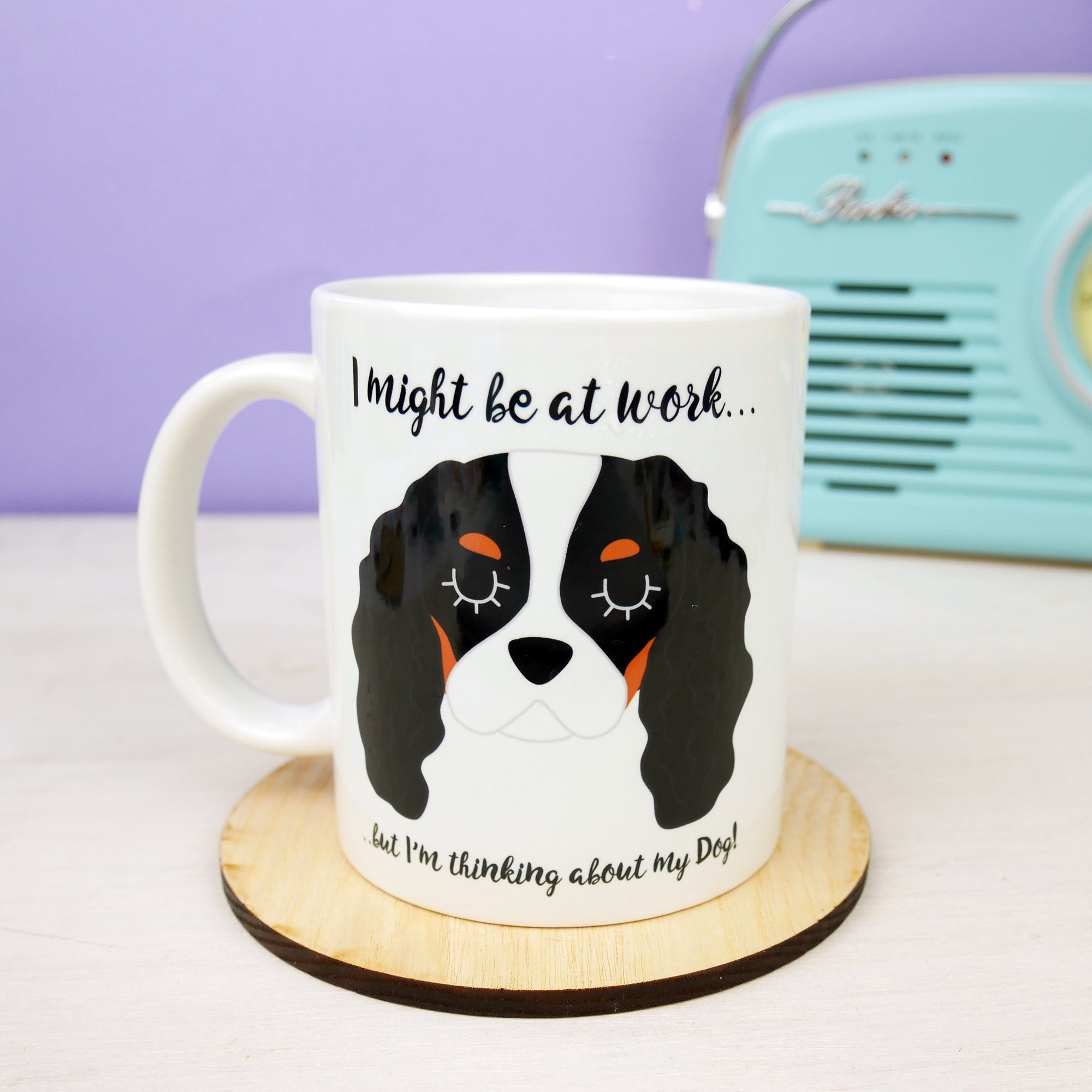 Thinking of My Dog Mug - Cavalier King Charles  - Hoobynoo - Personalised Pet Tags and Gifts