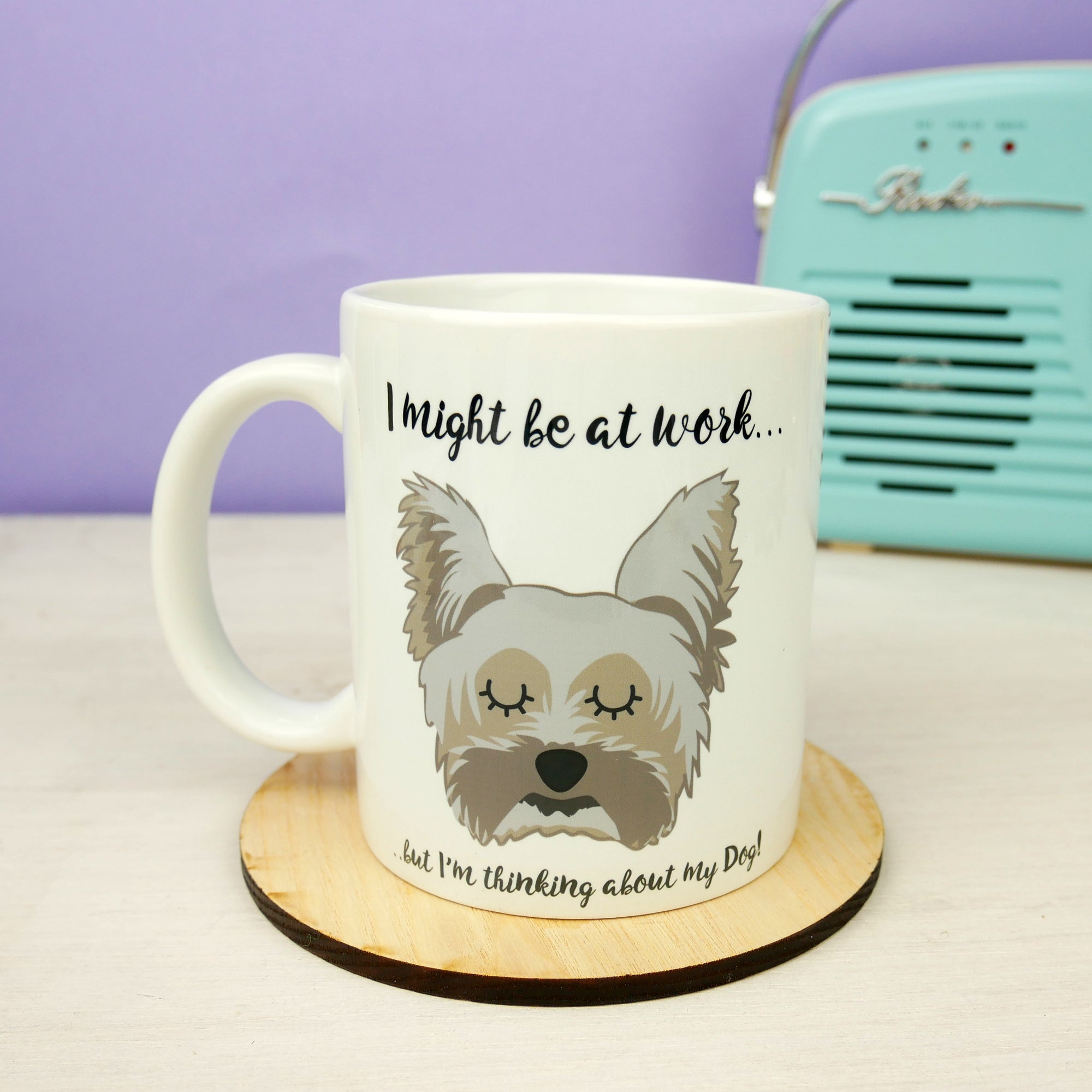 Thinking of My Dog Mug - Yorkshire Terrier  - Hoobynoo - Personalised Pet Tags and Gifts