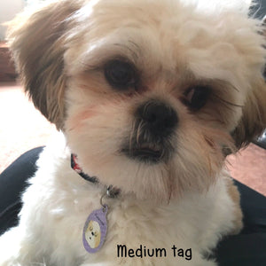 Shih Tzu Personalised Pet Id Tag  - Hoobynoo - Personalised Pet Tags and Gifts
