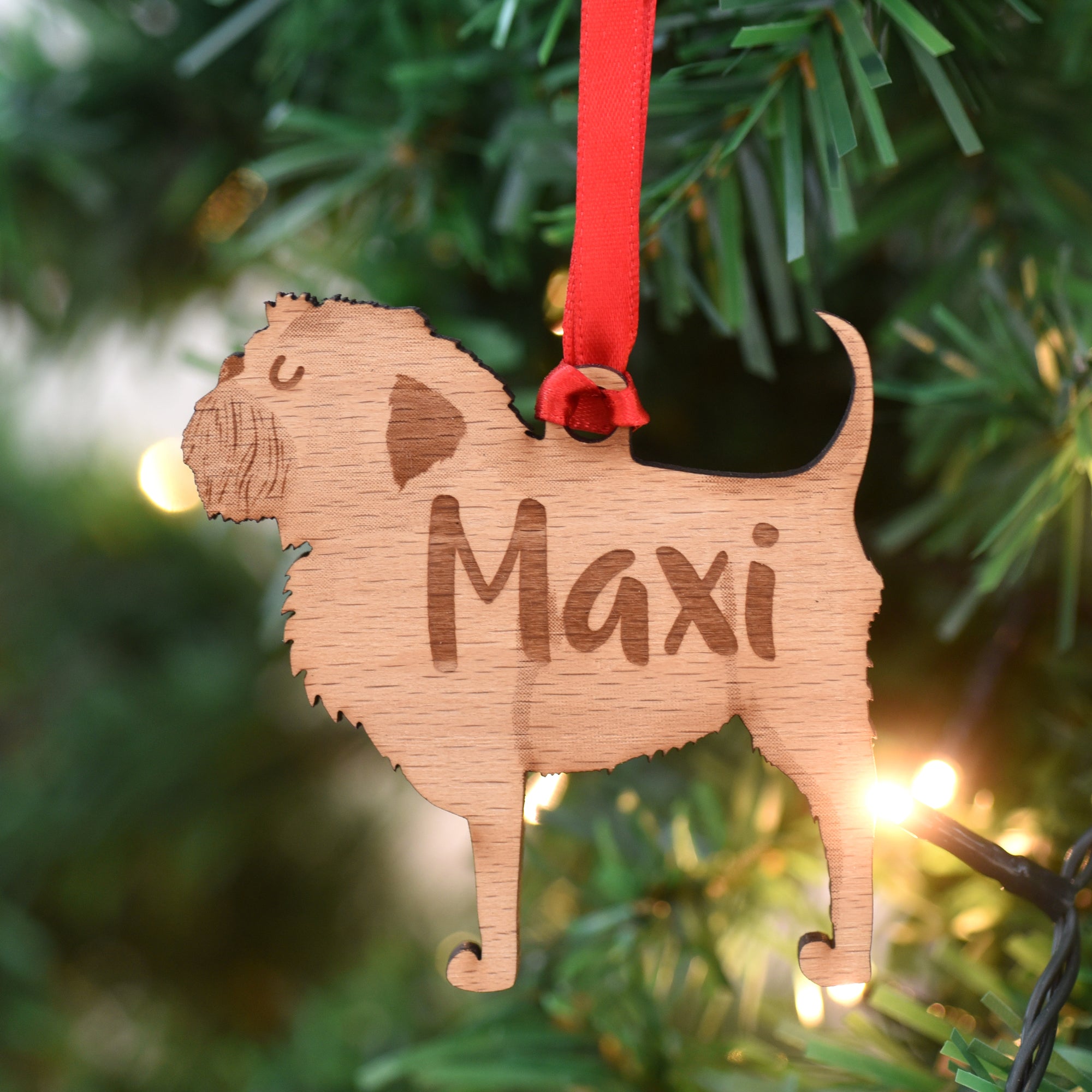 Dog Christmas Decoration - Affenpinscher - Solid Wood