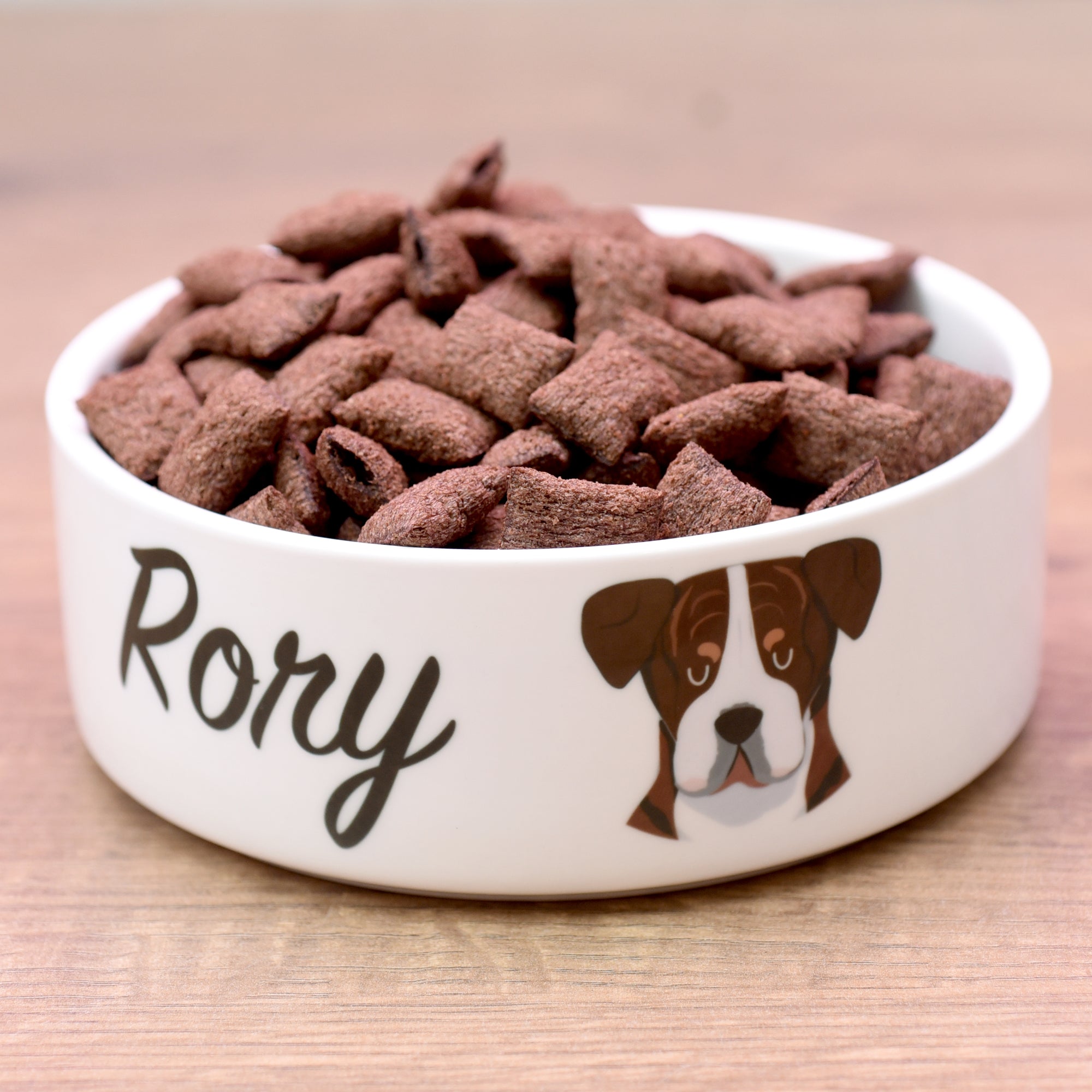 American Bulldog Dog Personalised Bold Ceramic Dog Bowl