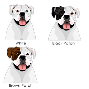 American Bulldog Realistic Dog ID Tag Personalised