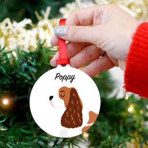 American Cocker Spaniel Personalised Dog Christmas Decoration