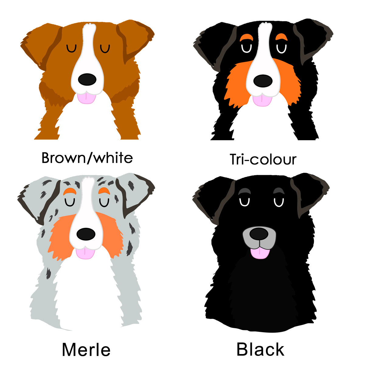 Australian Shepherd Dog Personalised Ceramic Dog Bowl  - Hoobynoo - Personalised Pet Tags and Gifts