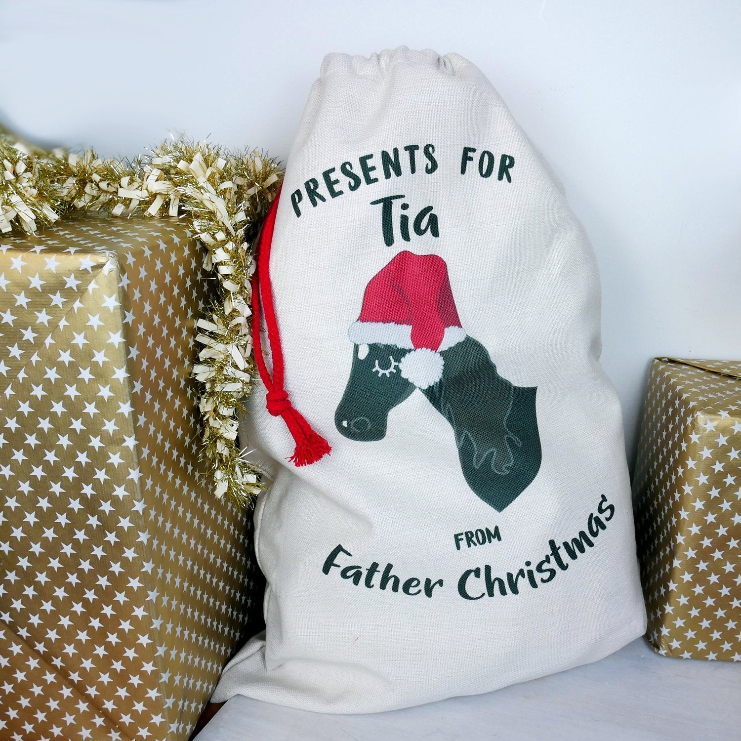 Personalised Horse Christmas Sack  - Hoobynoo - Personalised Pet Tags and Gifts