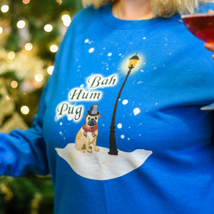 Bah Hum Pug Dog Christmas Sweater