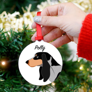 Basset Bleu De Gascogne Personalised Dog Christmas Decoration
