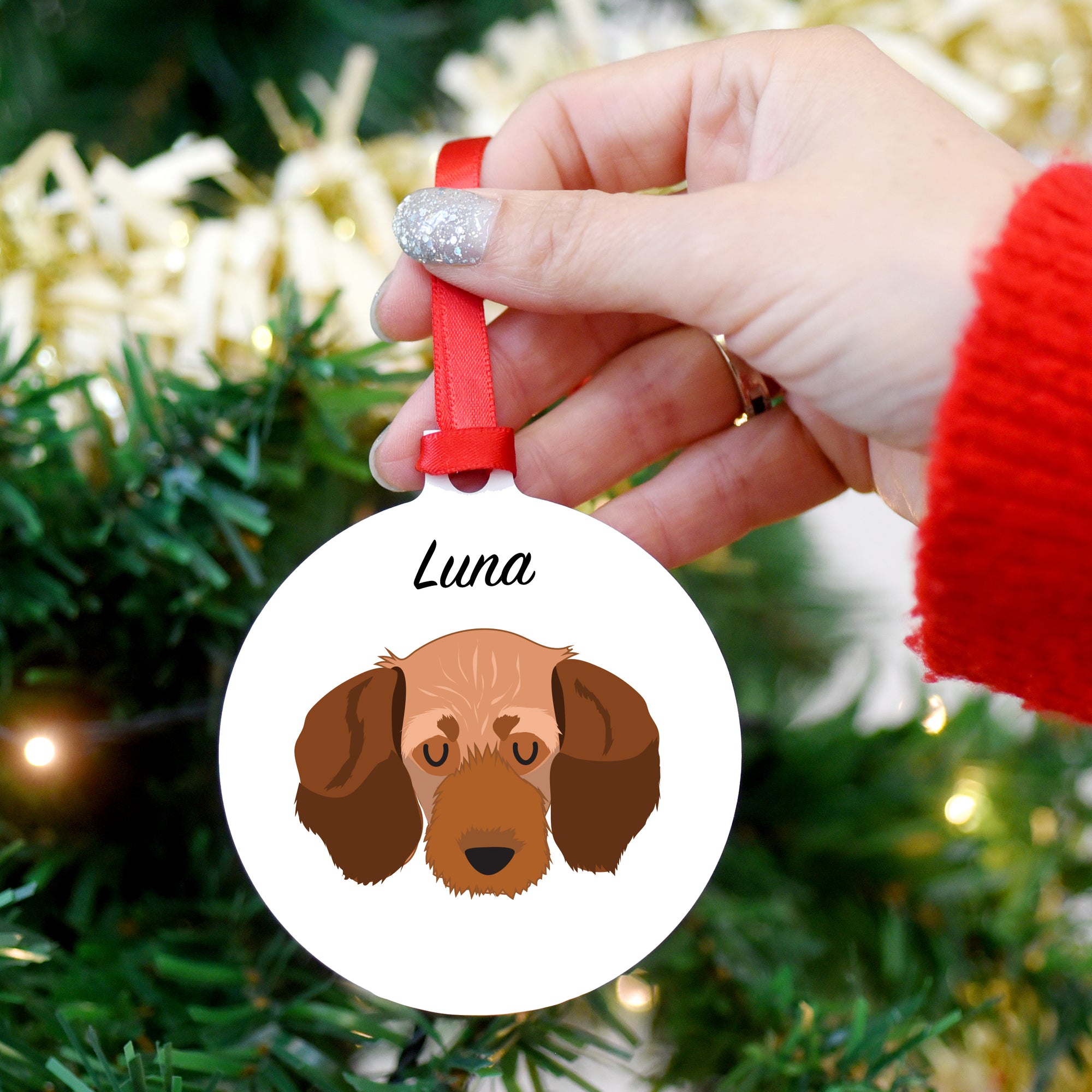 Basset Fauve De Bretagne Personalised Dog Christmas Decoration