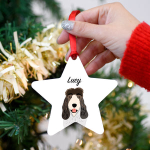 Basset Griffon Vendeen Personalised Dog Christmas Decoration