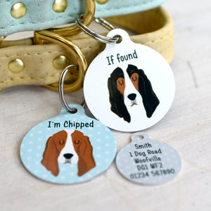 Basset Hound Dog ID Collar Tag