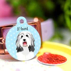 Bearded Collie Realistic Personalised Dog ID Tag