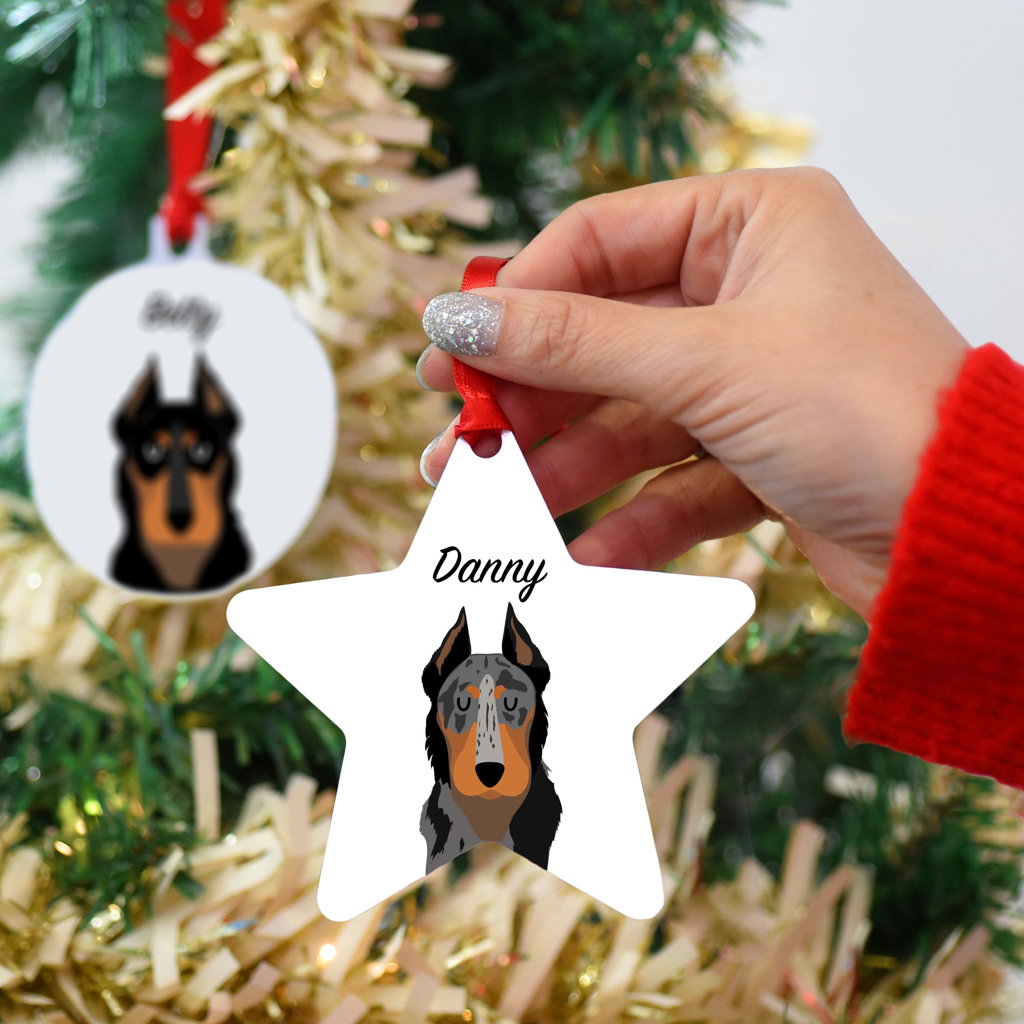 Beauceron Personalised Dog Christmas Decoration