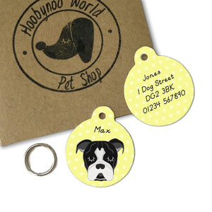 Olde Tyme Bulldog Personalised Dog ID Tag  - Hoobynoo - Personalised Pet Tags and Gifts
