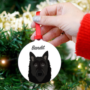 Belgian Shepherd Personalised Dog Christmas Decoration