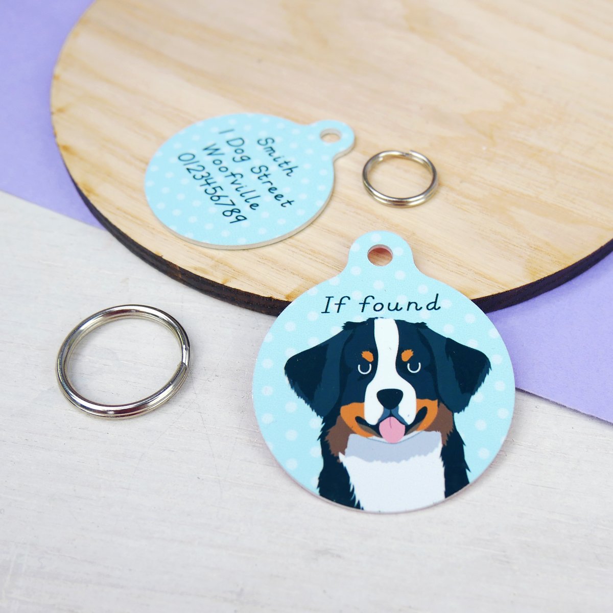Bernese mountain dog keychain hot sale