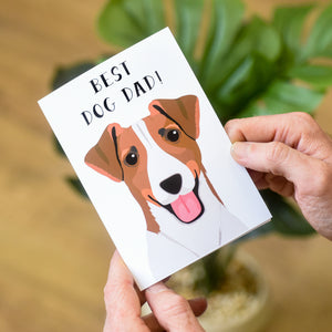 Best Dog Dad! Personalised Greetings Card from the Dog