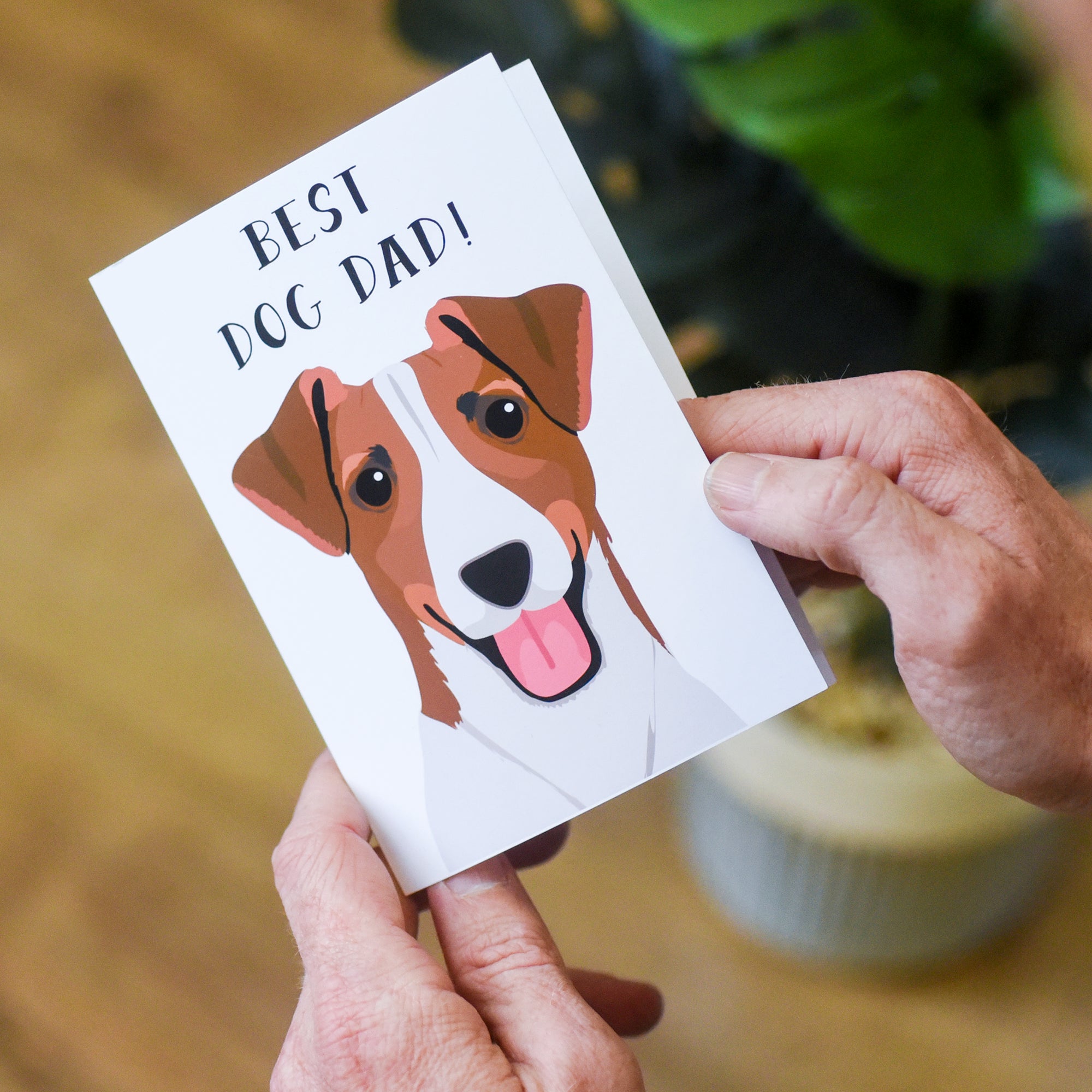 Best Dog Dad! Personalised Greetings Card from the Dog