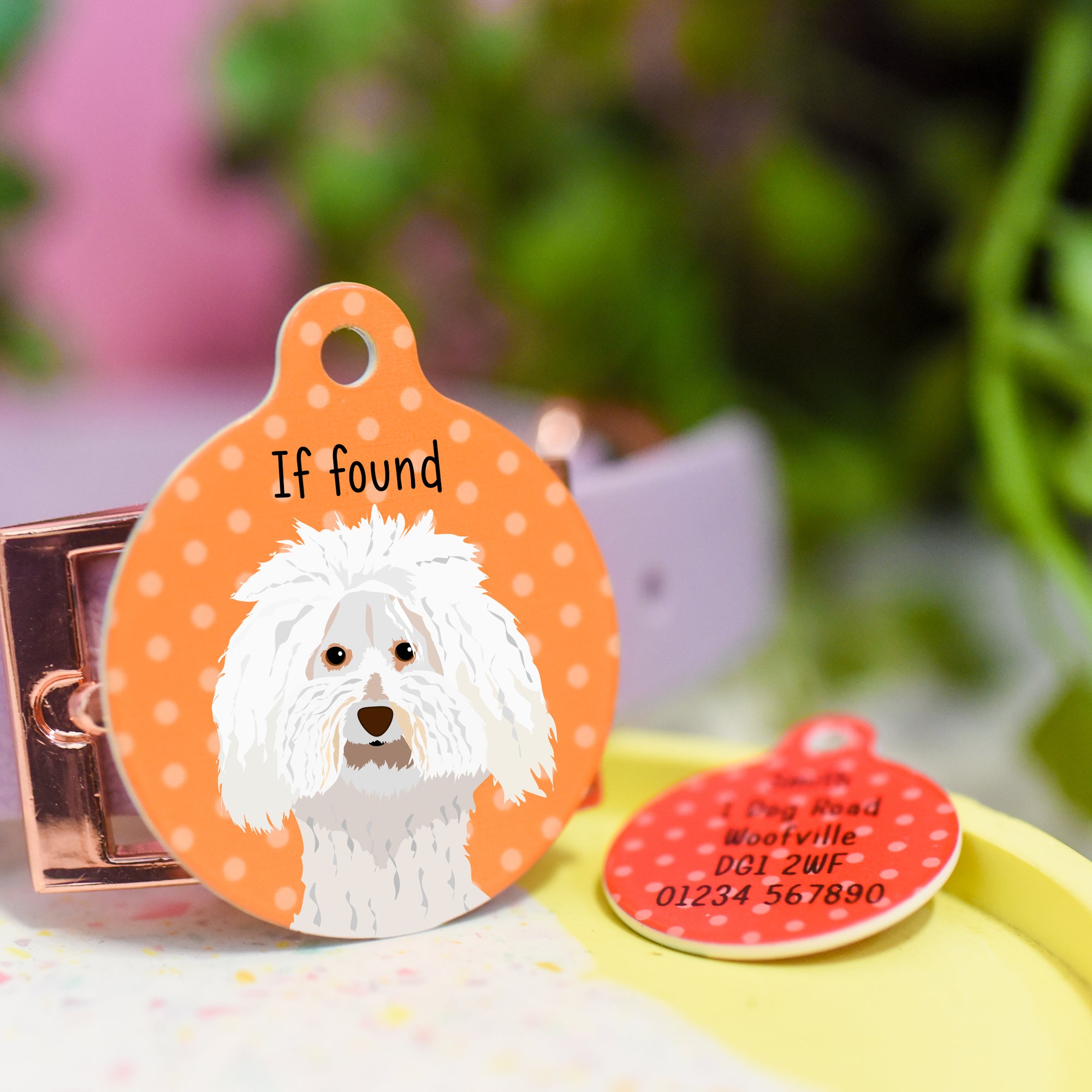 Bolognese Realistic Personalised Dog ID Tag