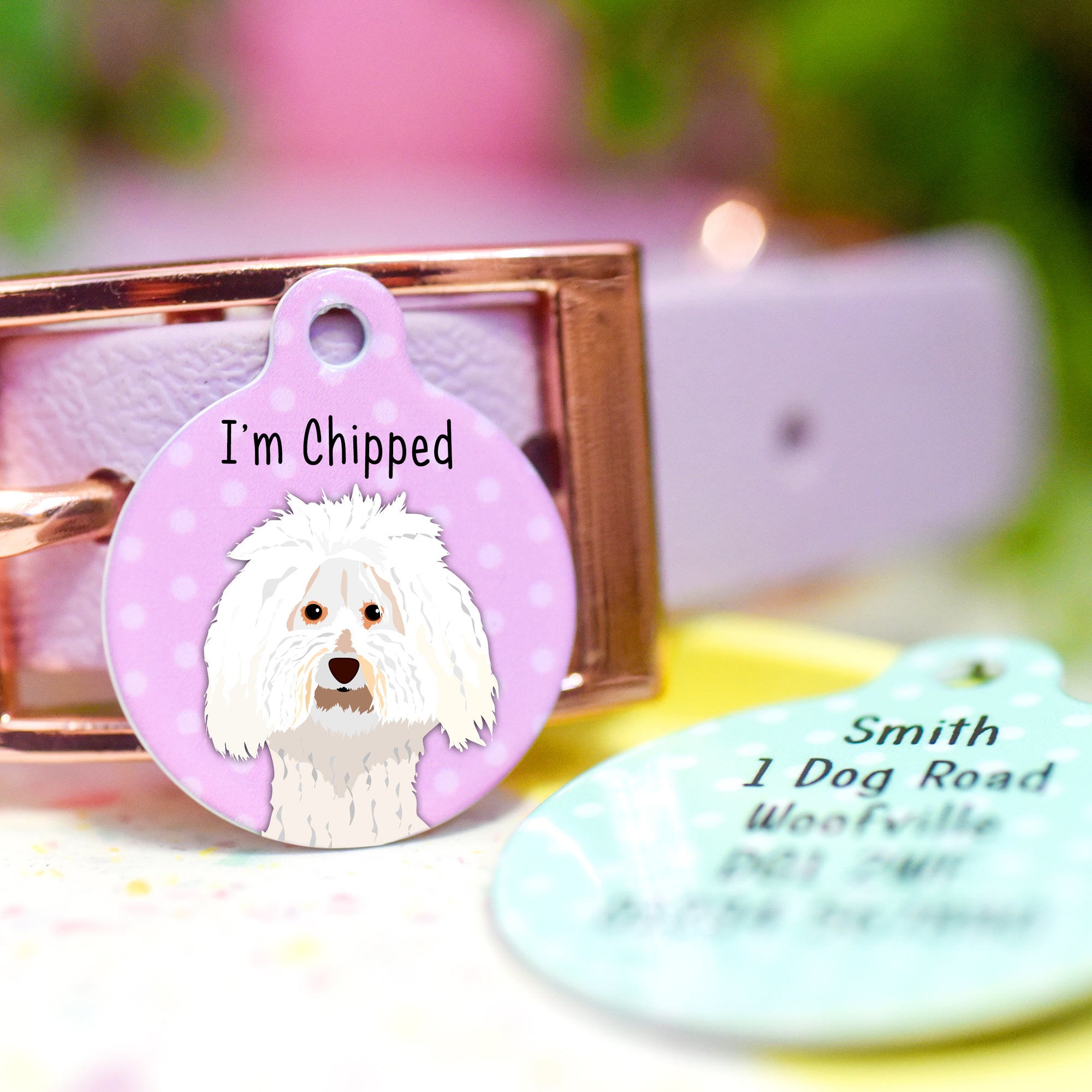 Bolognese Realistic Personalised Dog ID Tag