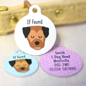Border Terrier Personalised Dog Tag