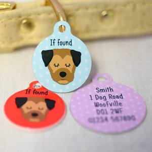 Border Terrier Personalised Dog Tag