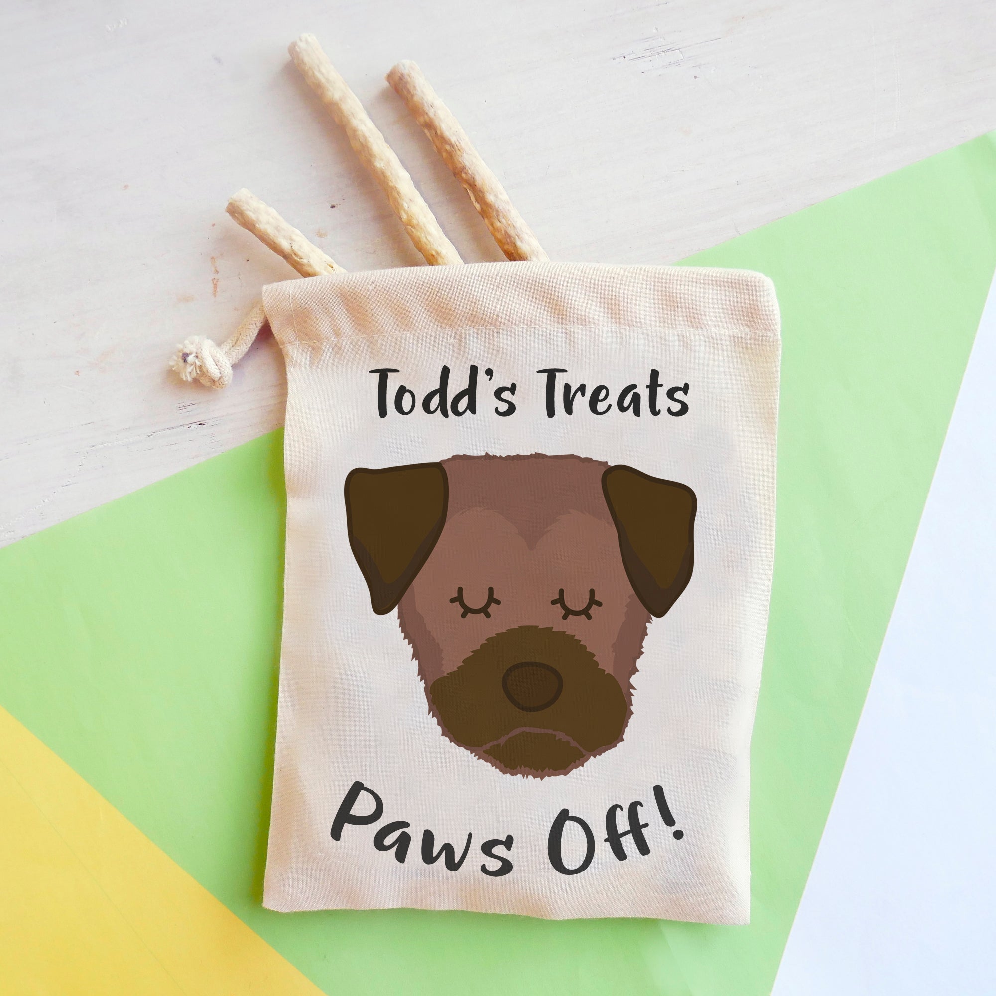 Border Terrier Personalised Treat Training Bag  - Hoobynoo - Personalised Pet Tags and Gifts