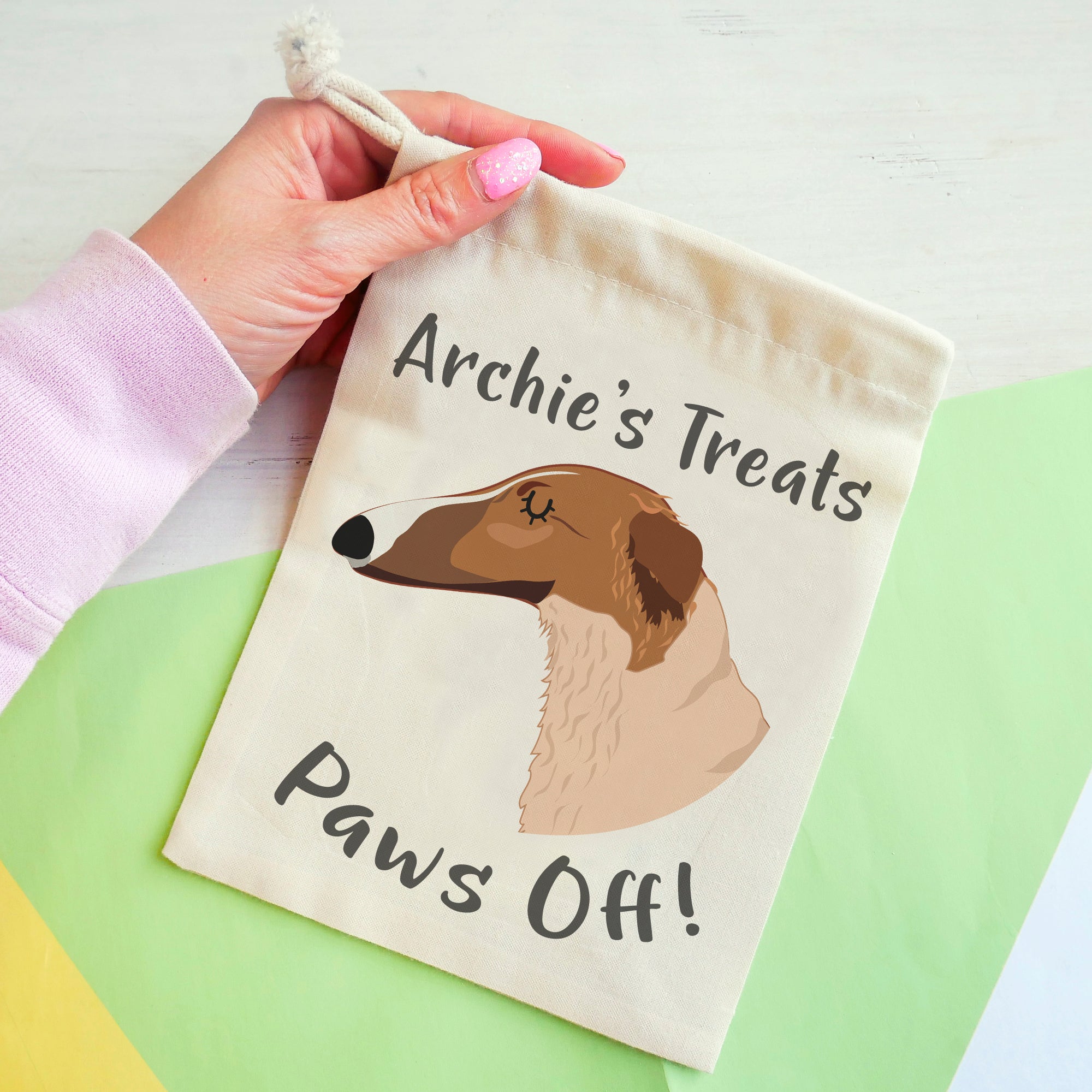 Borzoi Personalised Treat Training Bag  - Hoobynoo - Personalised Pet Tags and Gifts