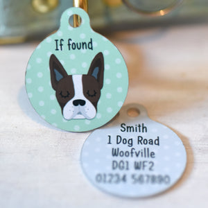 Boston Terrier Personalised Dog Tag