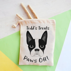 Boston Terrier Personalised Treat Training Bag  - Hoobynoo - Personalised Pet Tags and Gifts