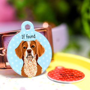 Brittany Realistic Personalised Dog ID Tag