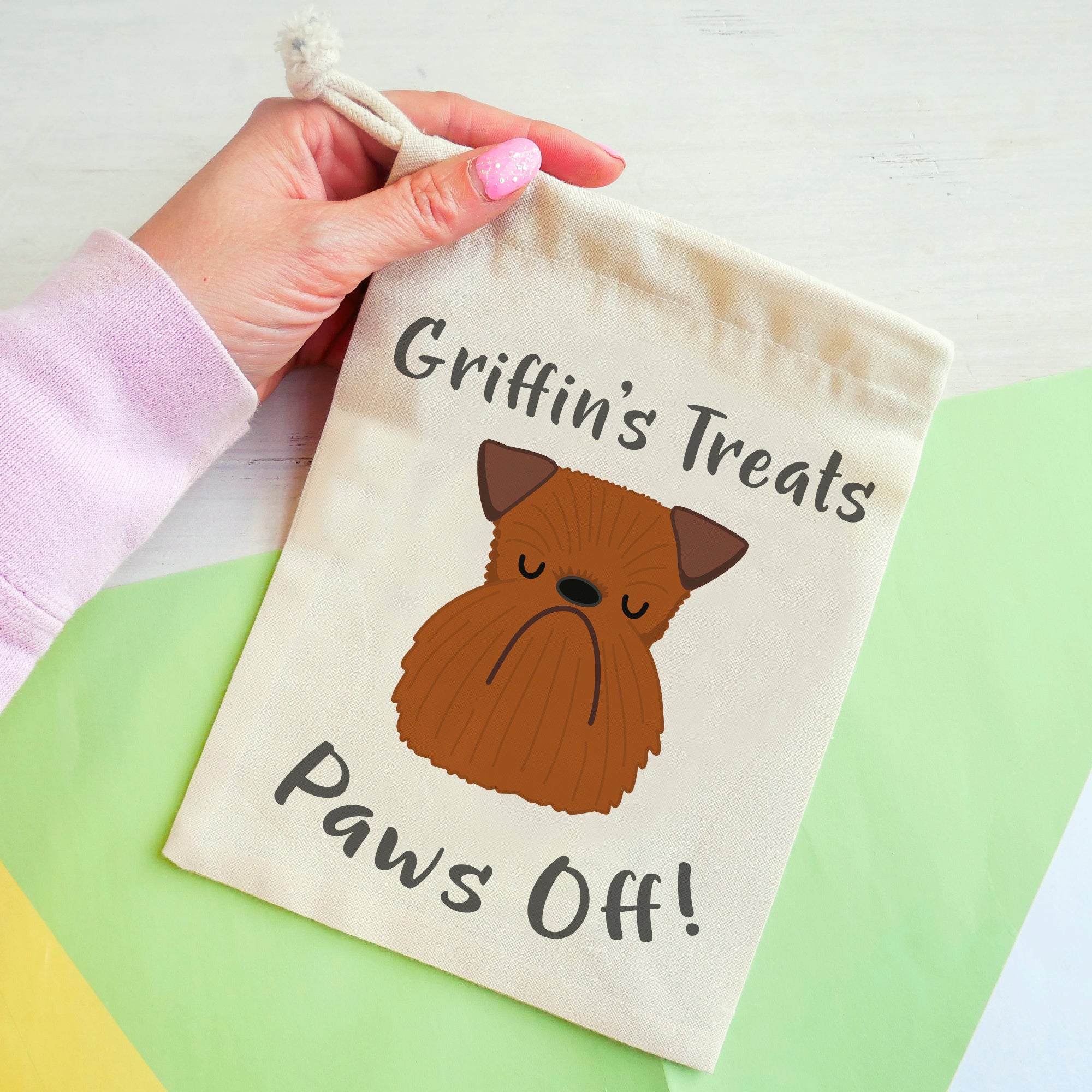 Brussels Griffon Personalised Treat Training Bag  - Hoobynoo - Personalised Pet Tags and Gifts