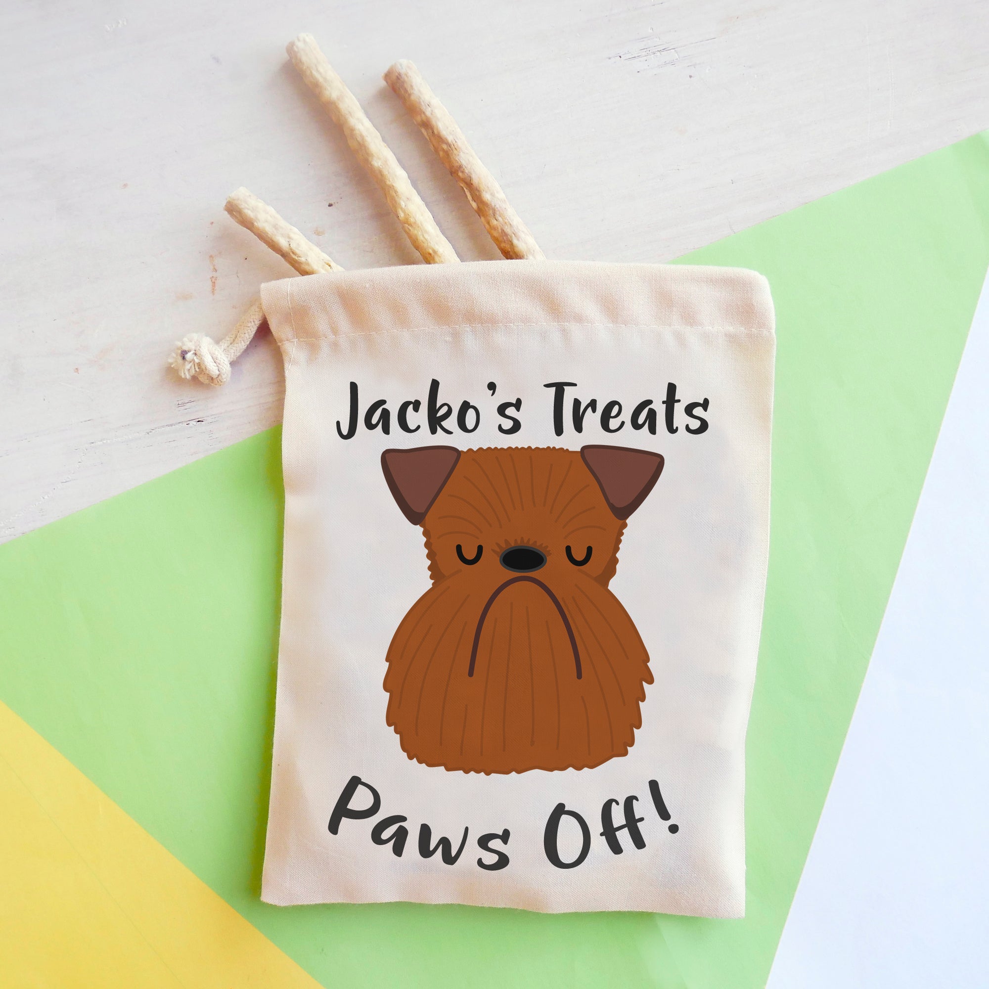 Brussels Griffon Personalised Treat Training Bag  - Hoobynoo - Personalised Pet Tags and Gifts