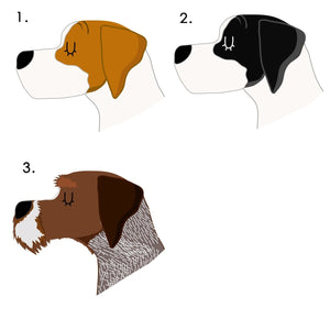 Personalised English Pointer Dog Name Tag - Polka Dot  - Hoobynoo - Personalised Pet Tags and Gifts