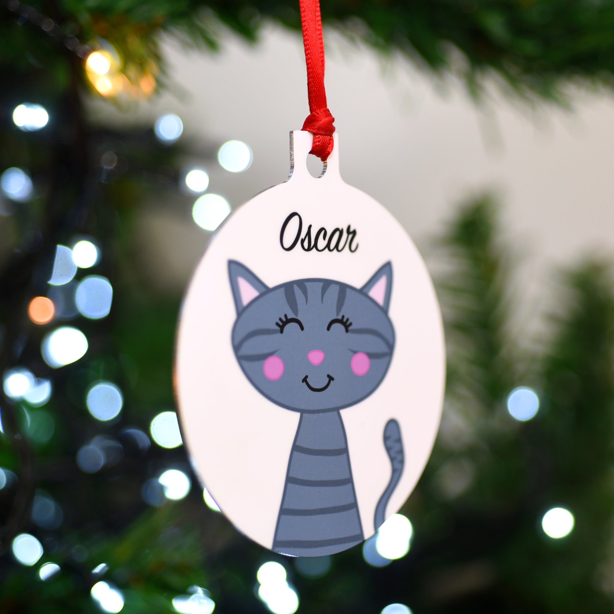 Personalised Cat Christmas Decoration