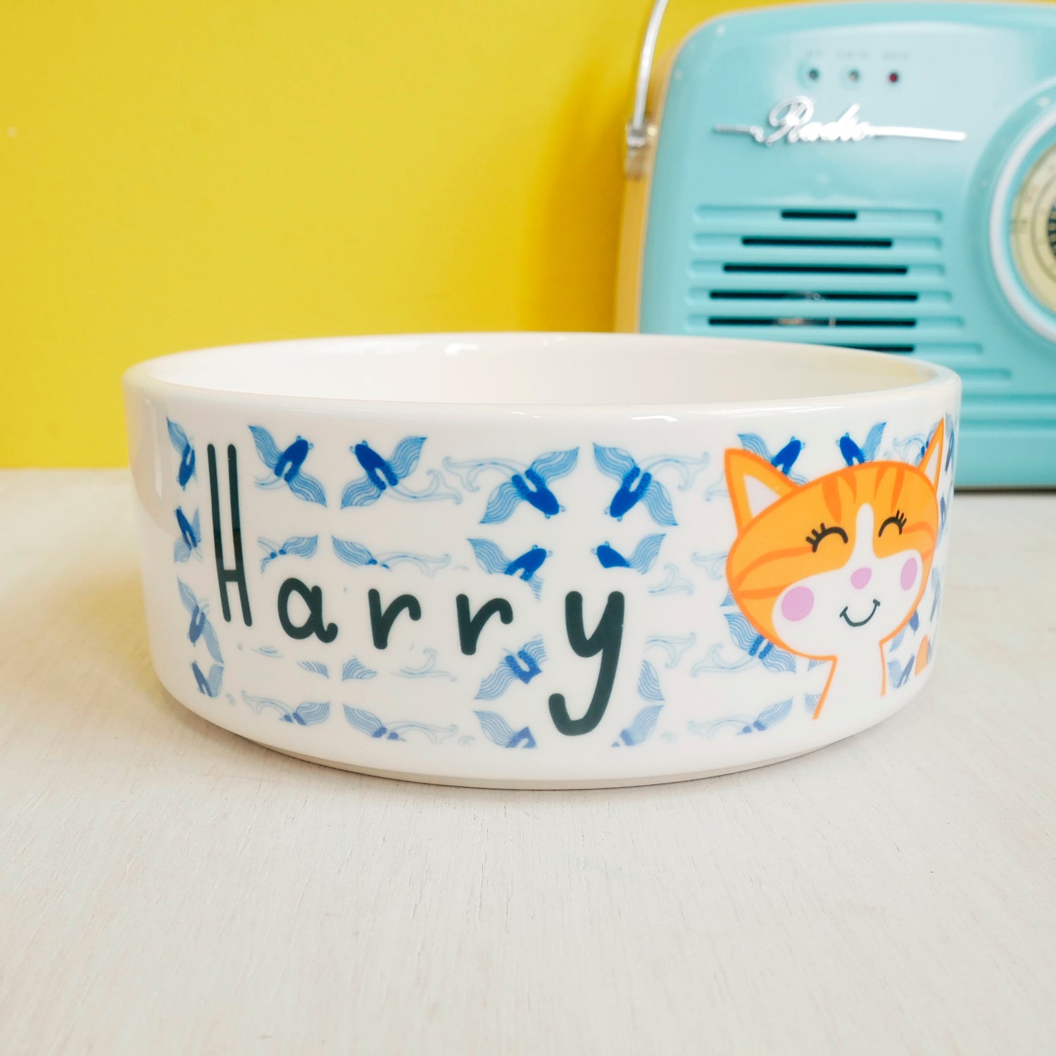 Koi Personalised Cat Bowl  - Hoobynoo - Personalised Pet Tags and Gifts