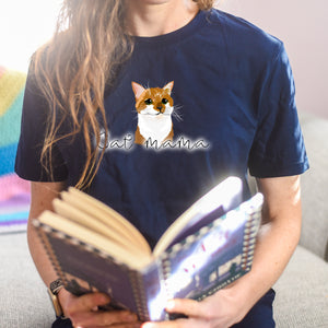 Personalised Cat Mama T-shirt