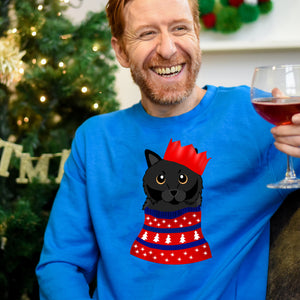 Personalised Christmas Party Cat Jumper