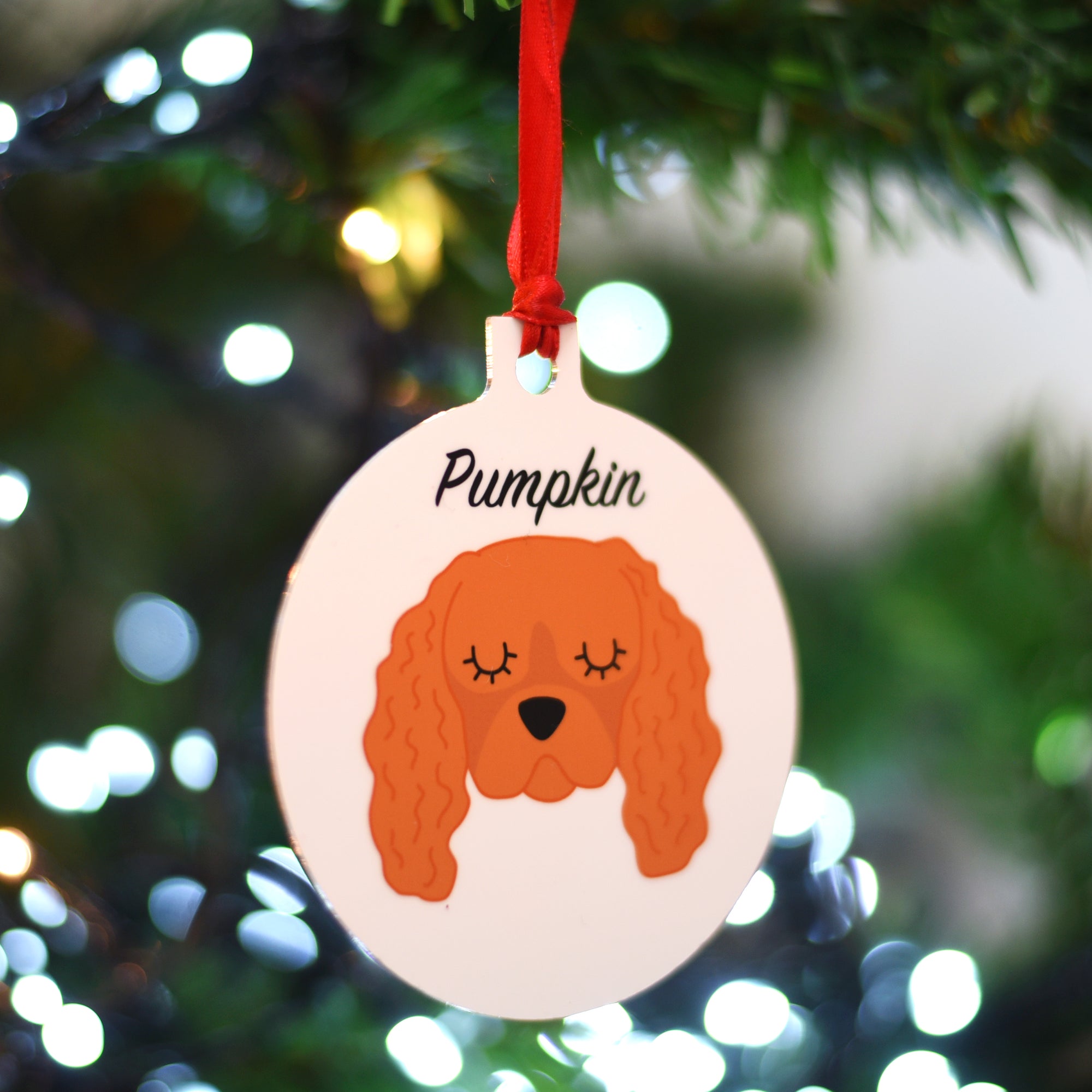 Cavalier Personalised Dog Christmas Decoration