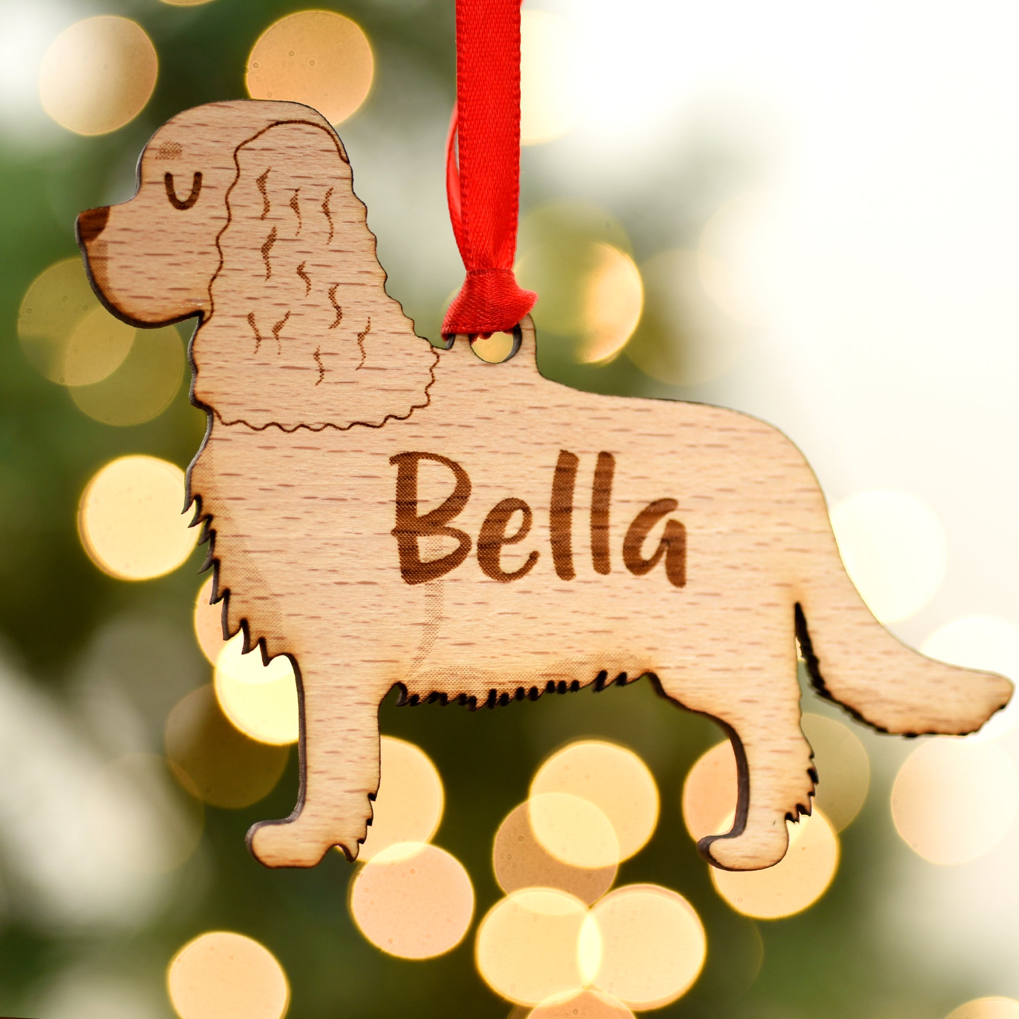 Cavalier Personalised Wooden Christmas Decoration