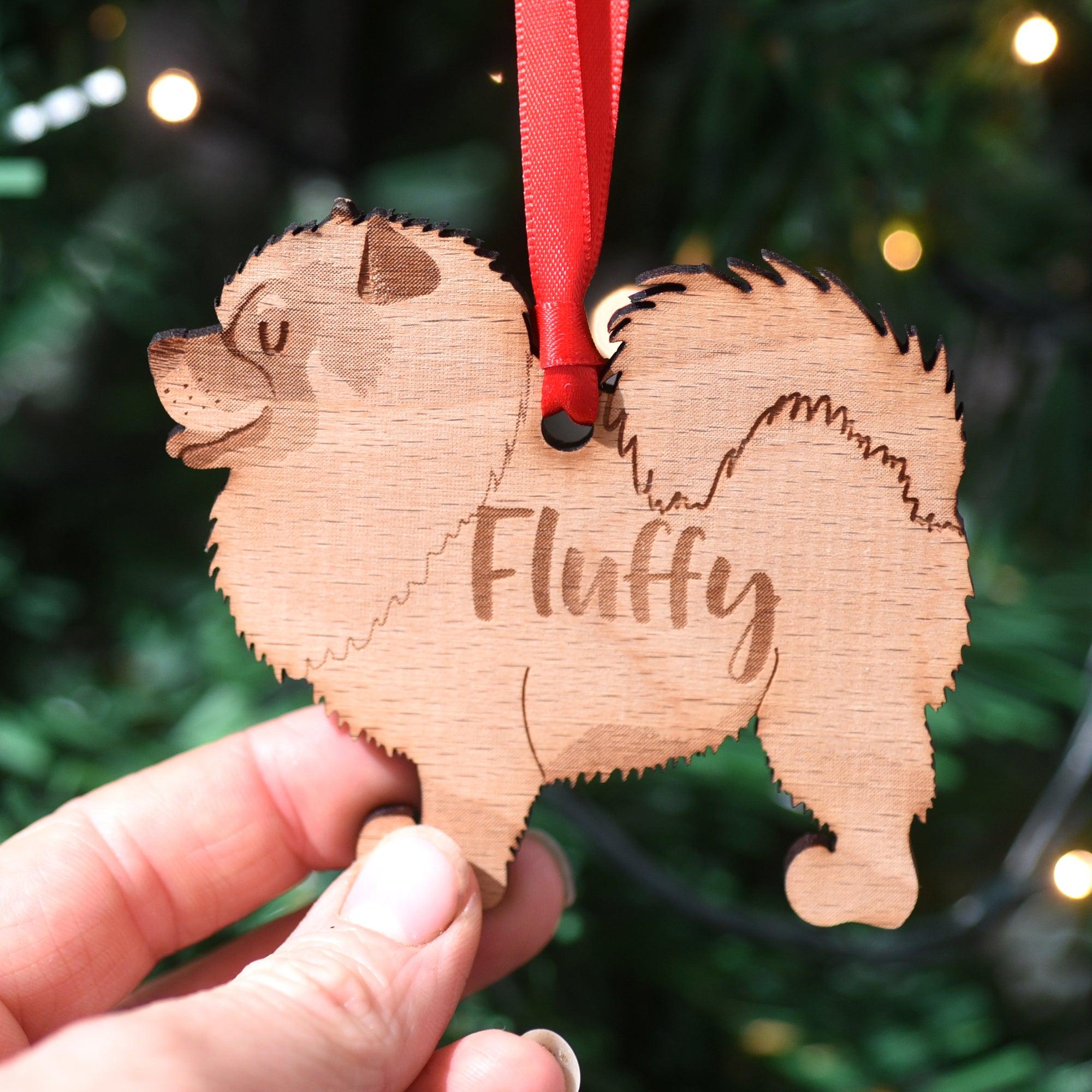 Dog Christmas Decoration - Chow Chow - Solid Wood