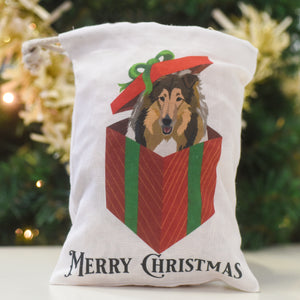 Personalised Dog Christmas Present Treat bag