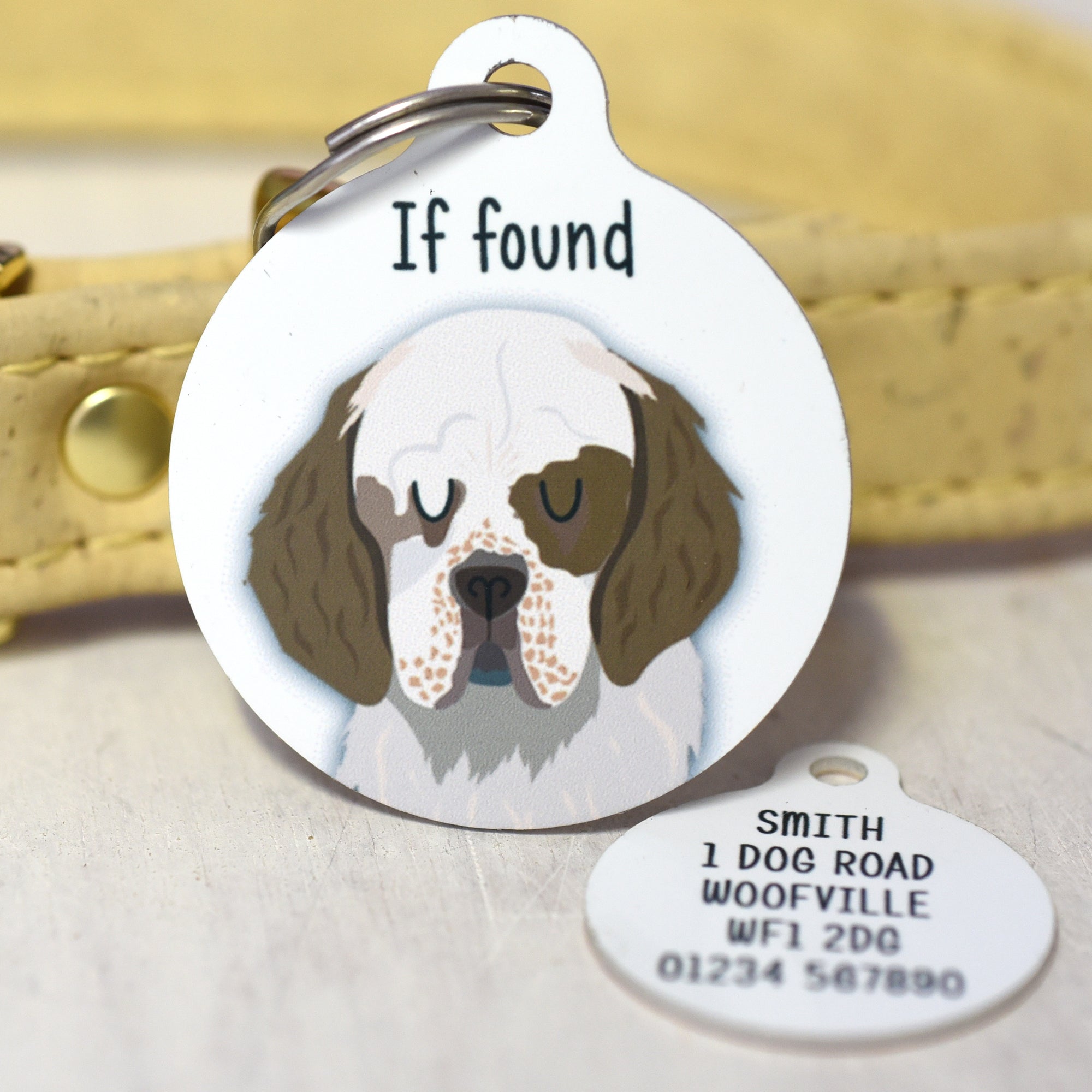 Clumber Spaniel Personalised Dog Tag