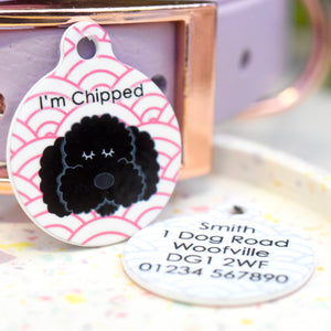 Cockapoo Personalised Dog Tag - Japanese Print
