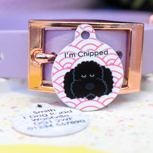 Cockapoo Personalised Dog Tag - Japanese Print