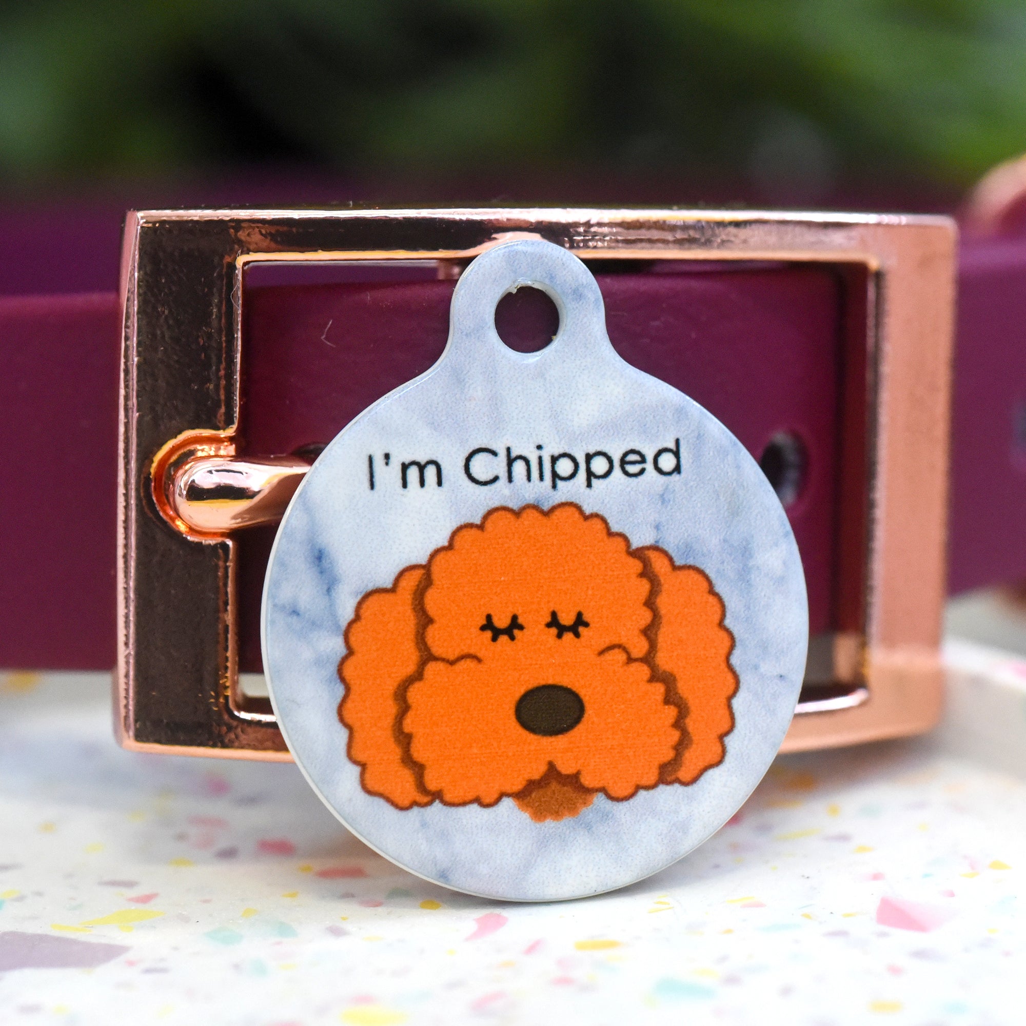 Personalised Cockapoo/Bichon Frise/Labradoodle Marble Dog ID tag